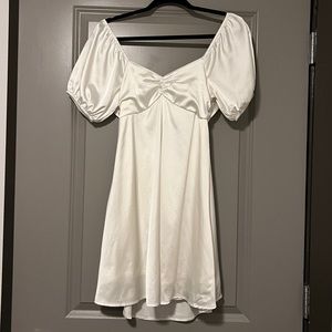 Altar’d State Nora Ivory Satin Dress